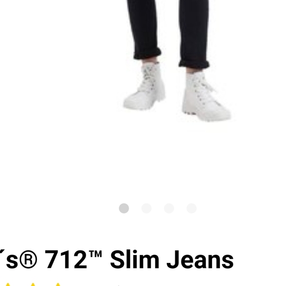 Levi's black 712 slim fit straight jeans - Picture 6 of 10